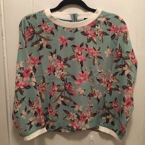 Forever 21 Teal Floral Top